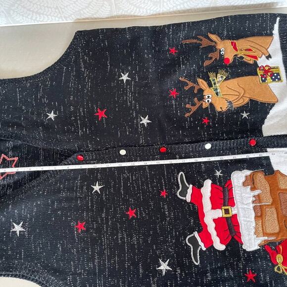 Bundle - Vest & Sweater, Rudolph Red Nosed Reindeer, Santa, Chimney Size 2X - Picture 8 of 16